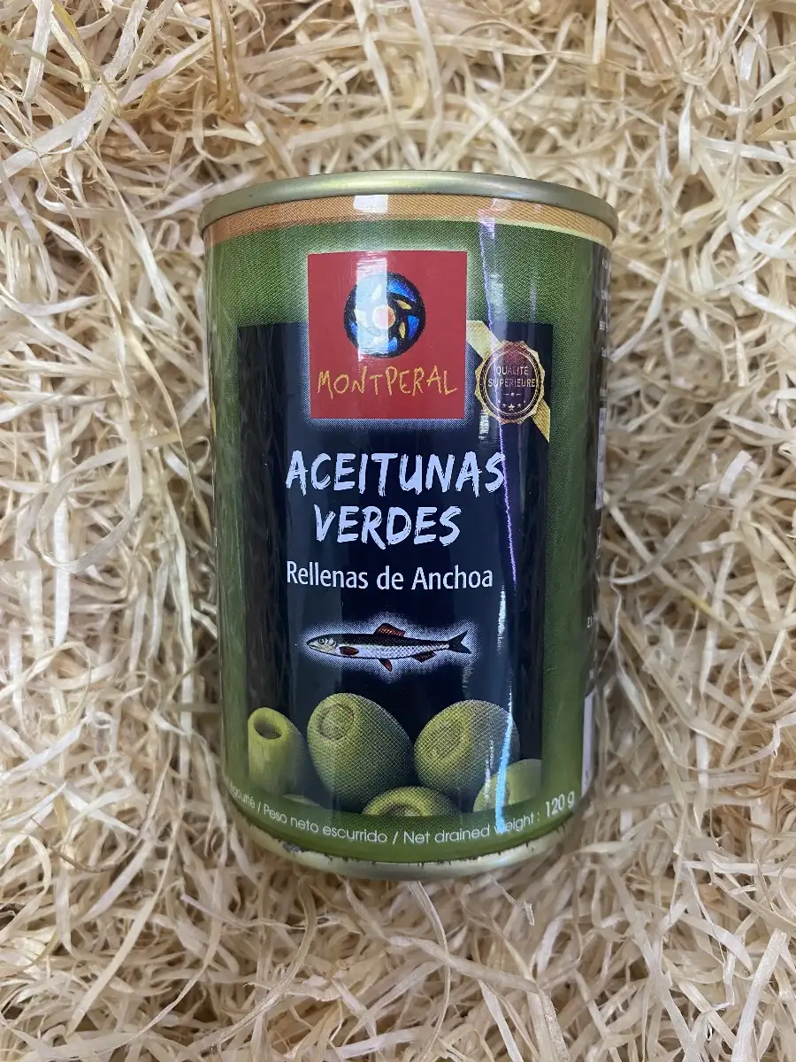 Olives vertes à la farce d’anchois (280g)