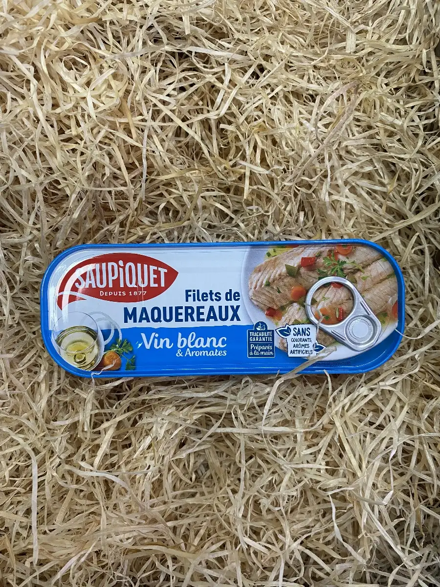 Saupiquet Filets de maquereaux au vin blanc et aromates (176 g)