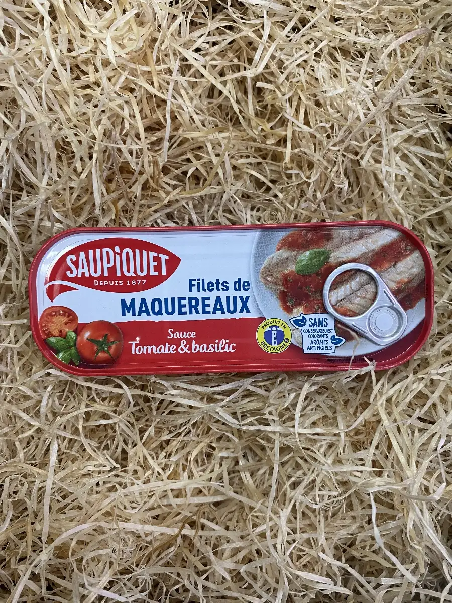 Saupiquet Filets de maquereaux à la sauce tomate et basilic (169 g)