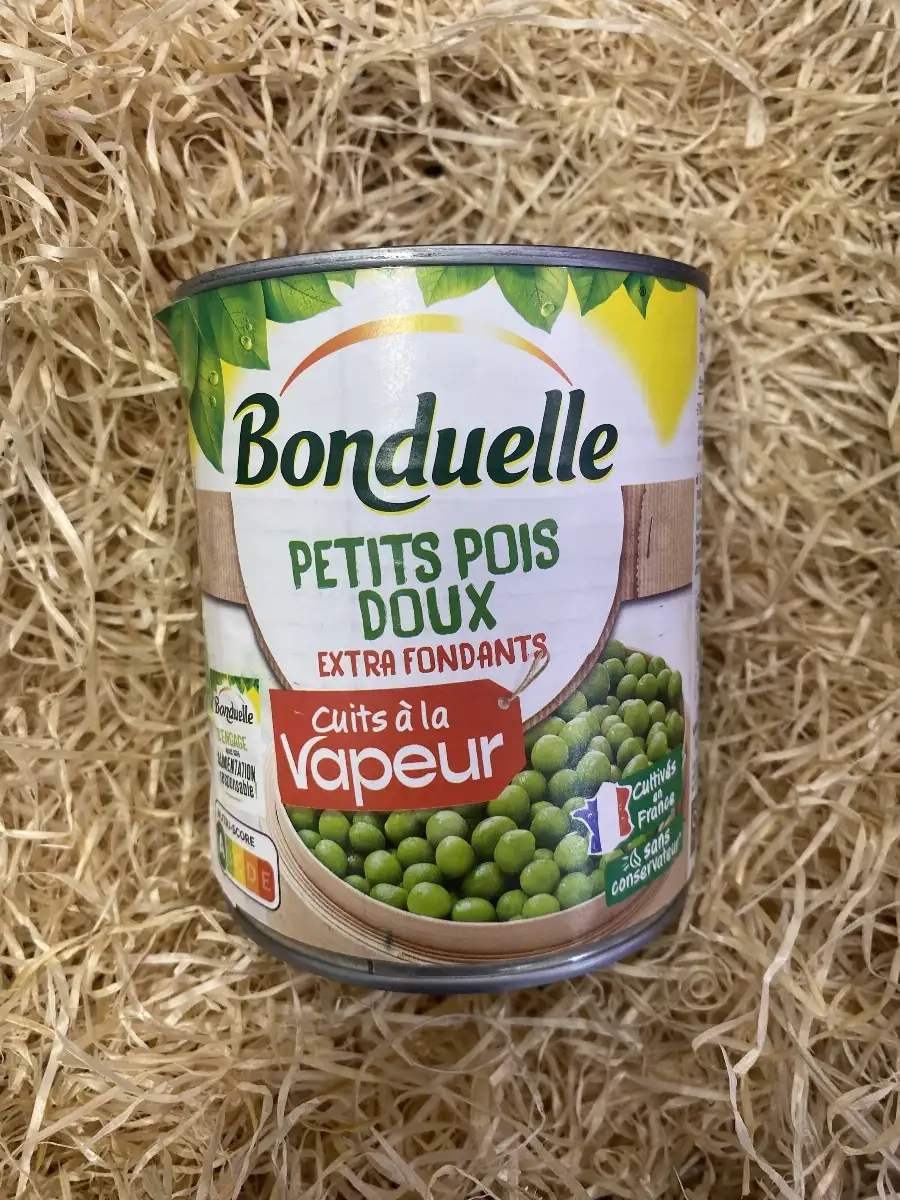 Bonduelle Petits pois doux extra fondants cuits à la vapeur (610 g)