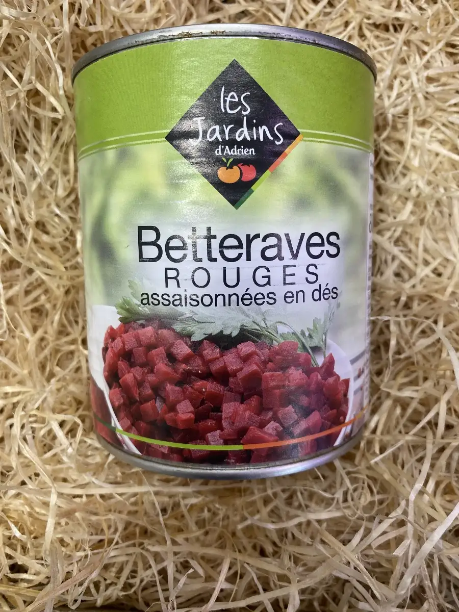 Betteraves rouges assaisonnées en dés Les Jardins d’Adrien (800 g)